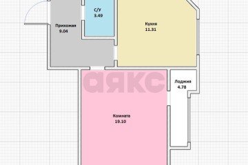 Фото №3: 1-комнатная квартира 46 м² - Краснодар, мкр. жилой комплекс Жемчужина, ул. имени Ф.И. Шаляпина, 30/1лит1