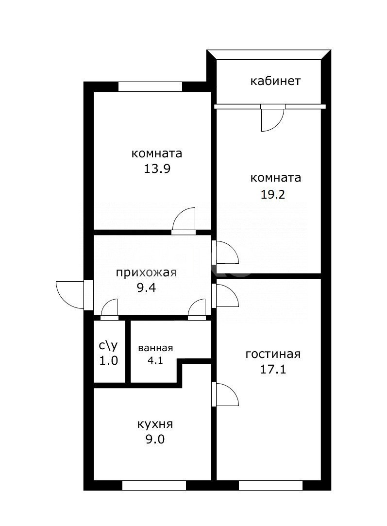 Фото №10: 3-комнатная квартира 73 м² - Орёл-Изумруд, Адлерский, ул. Петрозаводская, 30