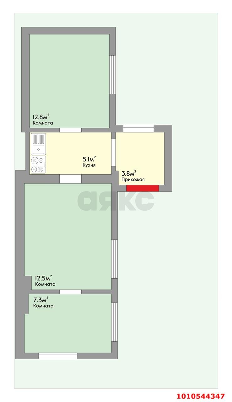 Фото №6: Часть дома 56 м² + 1.6 сот. - Краснодарский край муниципальное образование Краснодар