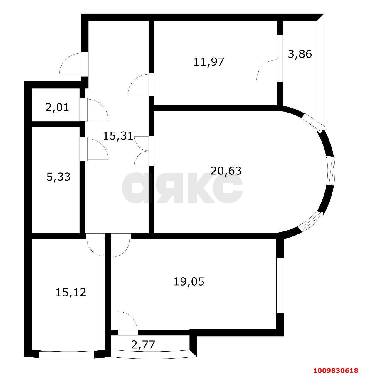 Фото №11: 3-комнатная квартира 90 м² - Краснодар, 9-й километр, пр-д Репина, 1