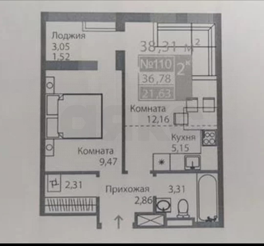 Фото №29: 1-комнатная квартира 38 м² - Симферополь, жилой комплекс Ирис, пр-кт Александра Суворова, 99