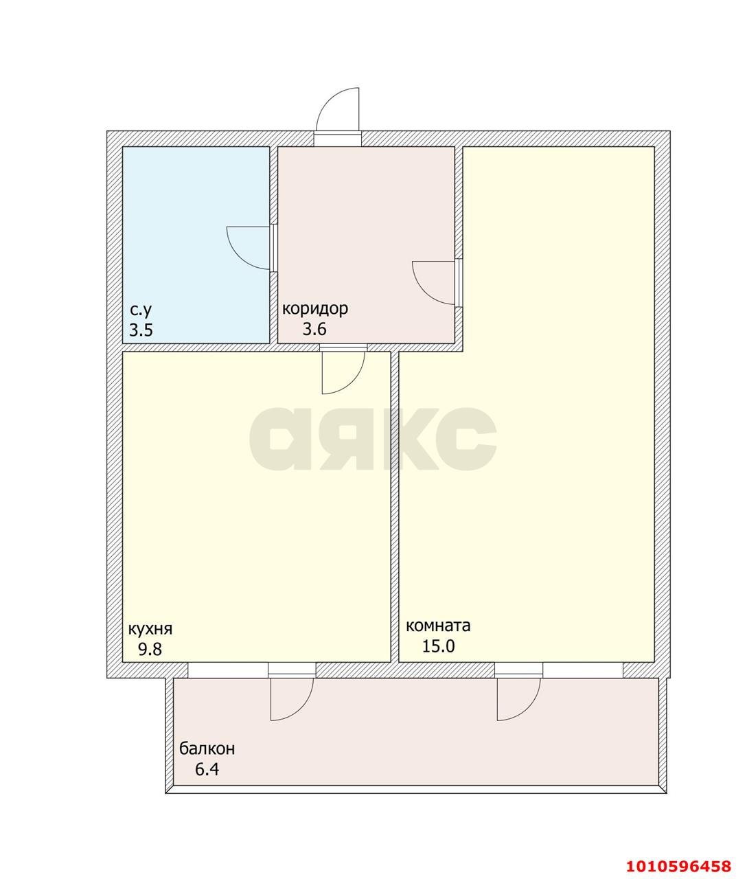 Фото №11: 1-комнатная квартира 34 м² - Краснодар, жилой комплекс Парусная Регата, ул. Автолюбителей, 1Дк2