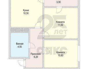 Фото №2: 2-комнатная квартира 48 м² - Краснодар, мкр. жилой комплекс Самолёт, ул. Западный Обход, 39/2