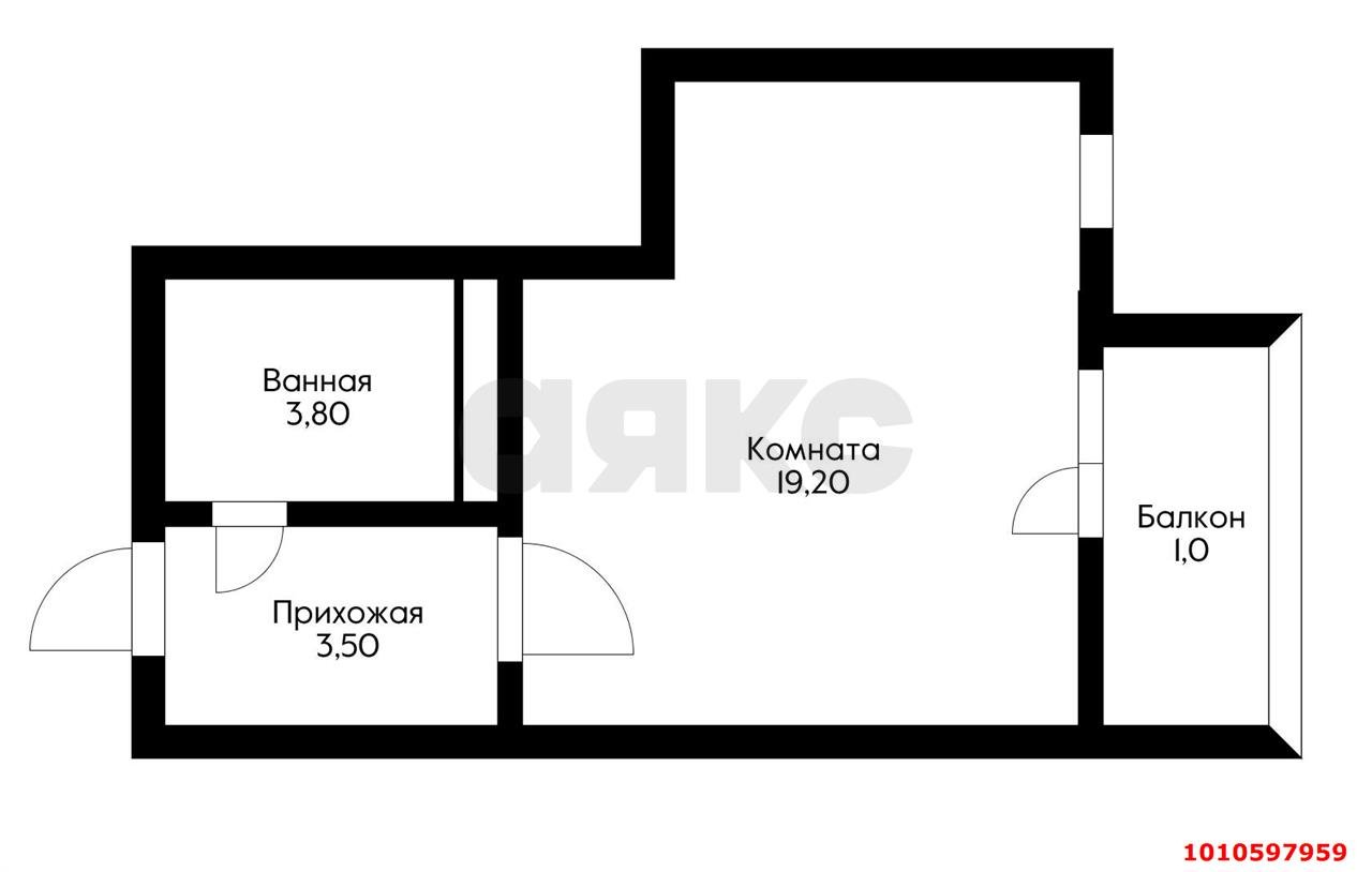 Фото №1: Студия 27 м² - Краснодар, Молодёжный, ул. Дубравная, 1