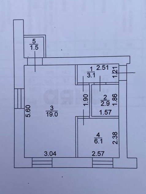 Фото №8: 1-комнатная квартира 32 м² - Альметьевск, ул. Радищева, 10