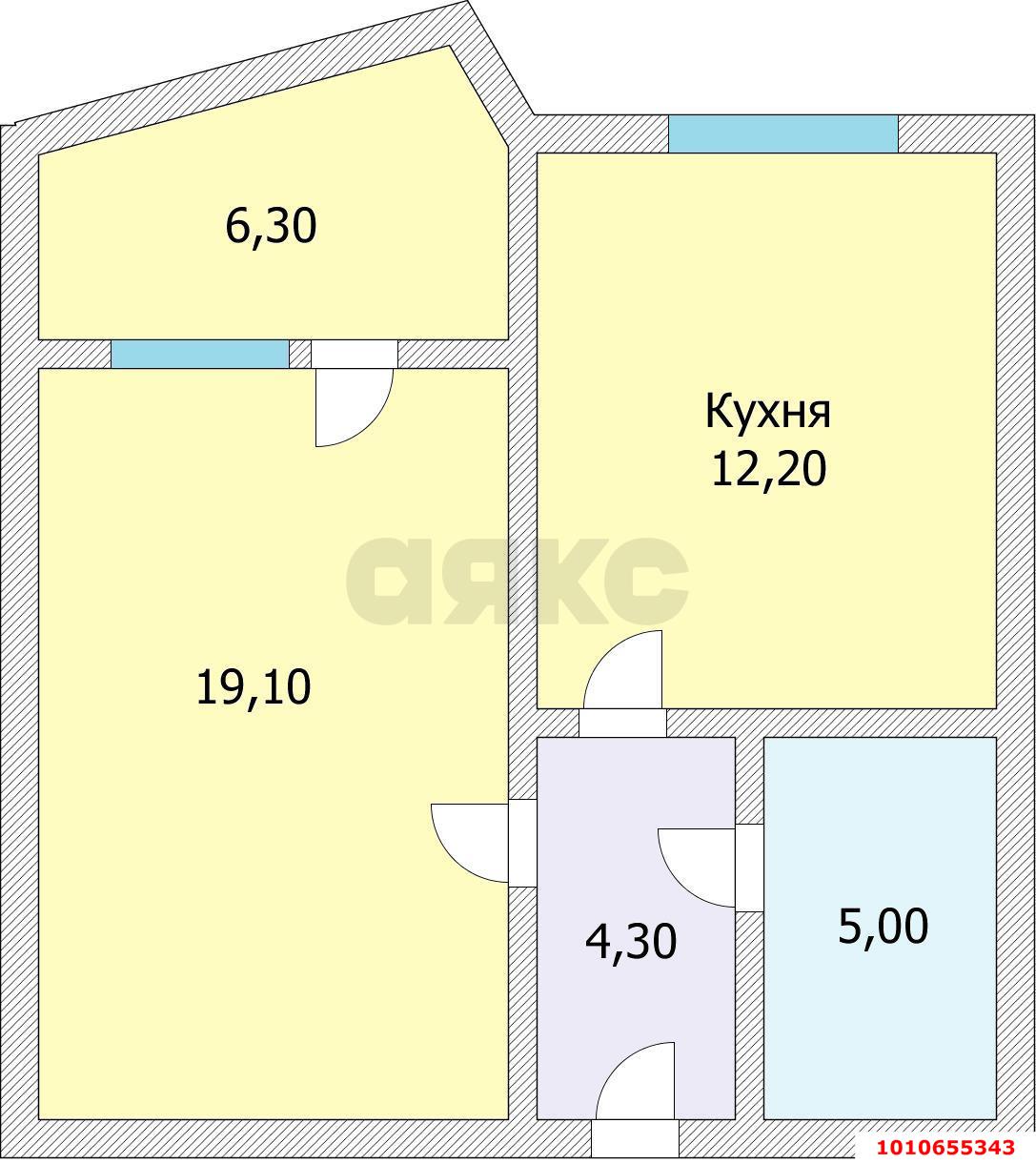 Фото №7: 1-комнатная квартира 46 м² - Краснодар, квартал Народный, пер. Ленинский, 20/1А