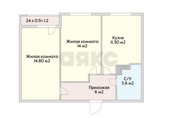 Фото №4: 2-комнатная квартира 53 м² - Краснодар, ж/р Новознаменский, ул. Войсковая, 4к12