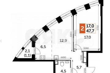 Фото №4: 2-комнатная квартира 47 м² - Москва, мкр. жилой комплекс Сидней Сити, к2/2