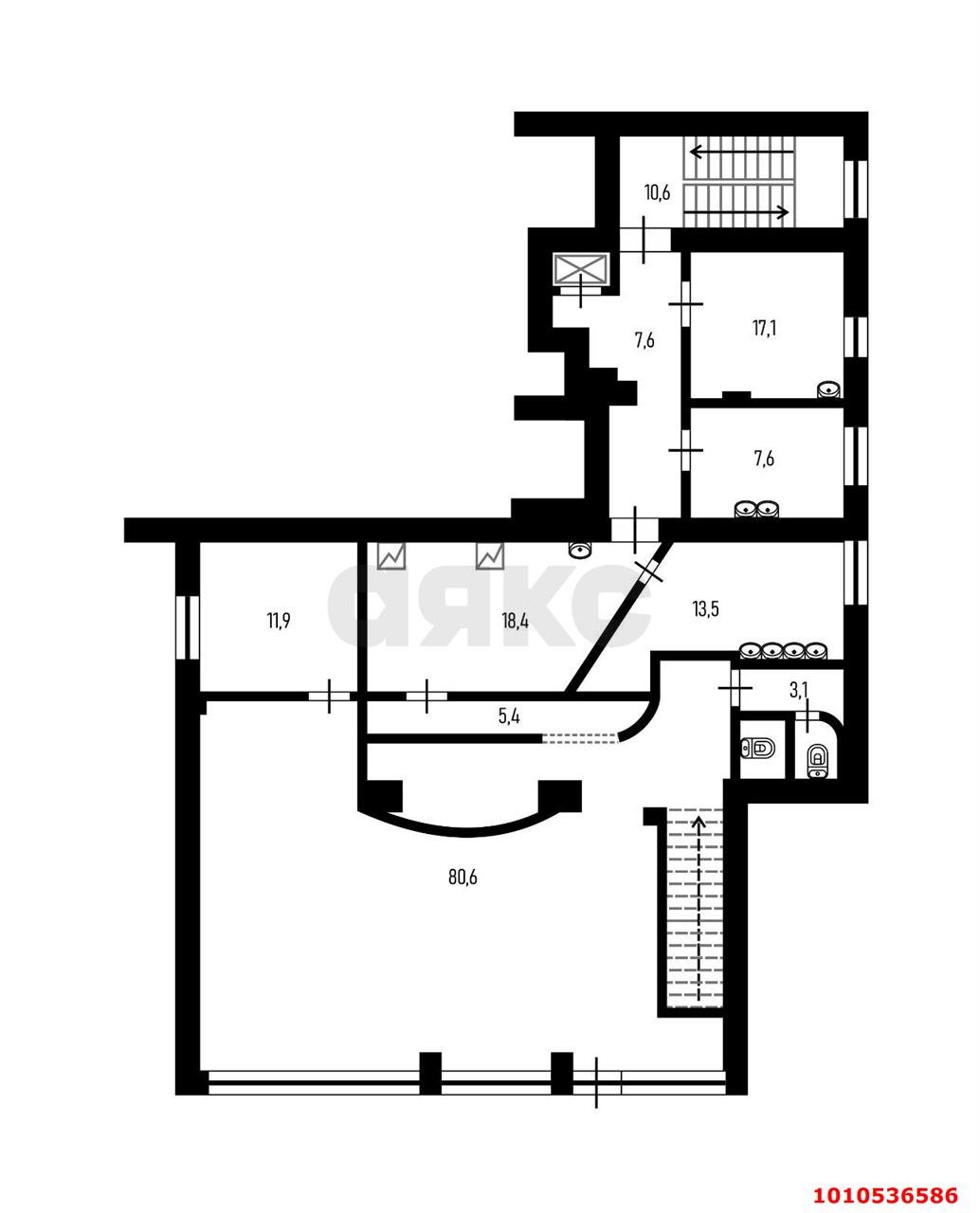 Фото №8: Торговое помещение 362&nbsp;м², 1/3&nbsp;эт. - Краснодар, Западный внутригородской округ, мкр. Центральный, ул. Гимназическая, 63