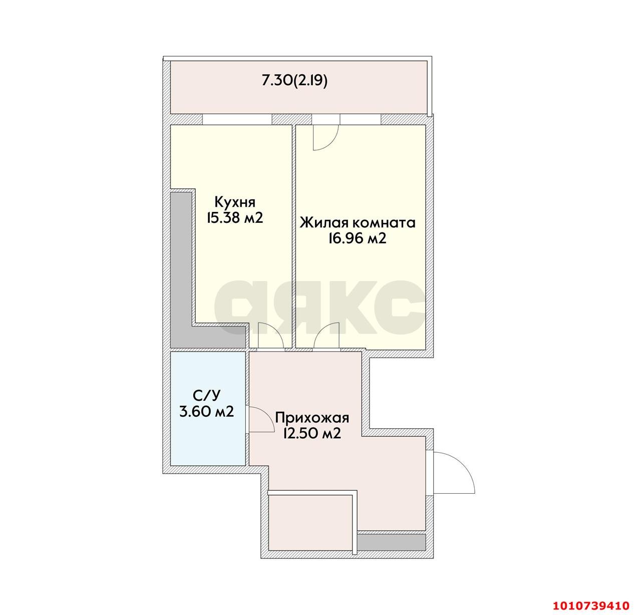 Фото №4: 1-комнатная квартира 55 м² - Краснодар, Почтовый, пр-кт имени писателя Знаменского, 9к3