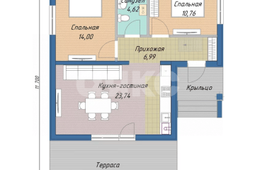 Фото №4: Дом 85 м² - Голубицкая, п. коттеджный  Мечта, ул. Береговая, 18