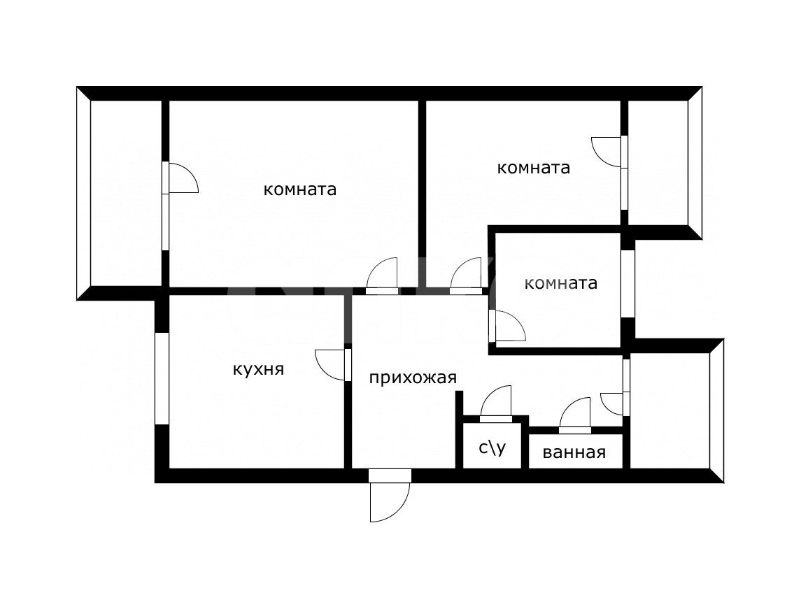 Фото №14: 3-комнатная квартира 65 м² - Детляжка, Лазаревский, ул. Рязанская, 30