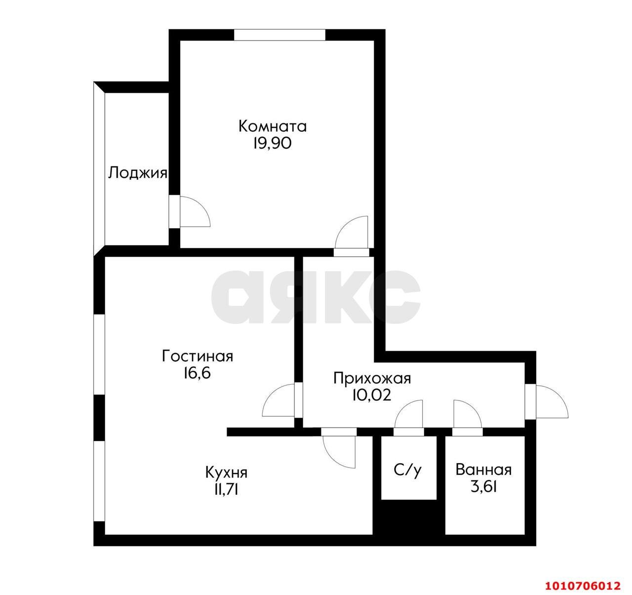 Фото №13: 2-комнатная квартира 62 м² - Краснодар, жилой комплекс Спорт-Сити, ул. Домбайская, 10/1к1