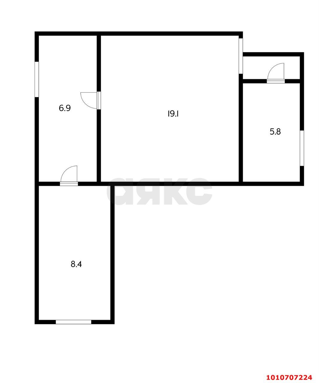 Фото №7: Часть дома 56 м² + 1 сот. - Краснодар, Центральный, ул. Костылева, 212