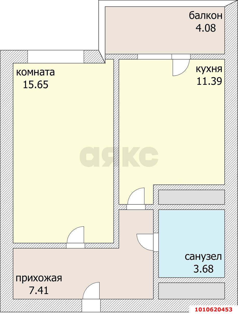 Фото №6: 1-комнатная квартира 39 м² - Краснодар, Пашковский, ул. Бородинская, 156/2