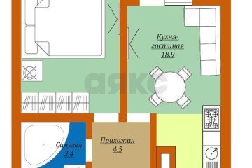 Фото №3: 1-комнатная квартира 39 м² - Краснодар, мкр. жилой комплекс Самолёт, ул. Западный Обход, 39/2к6