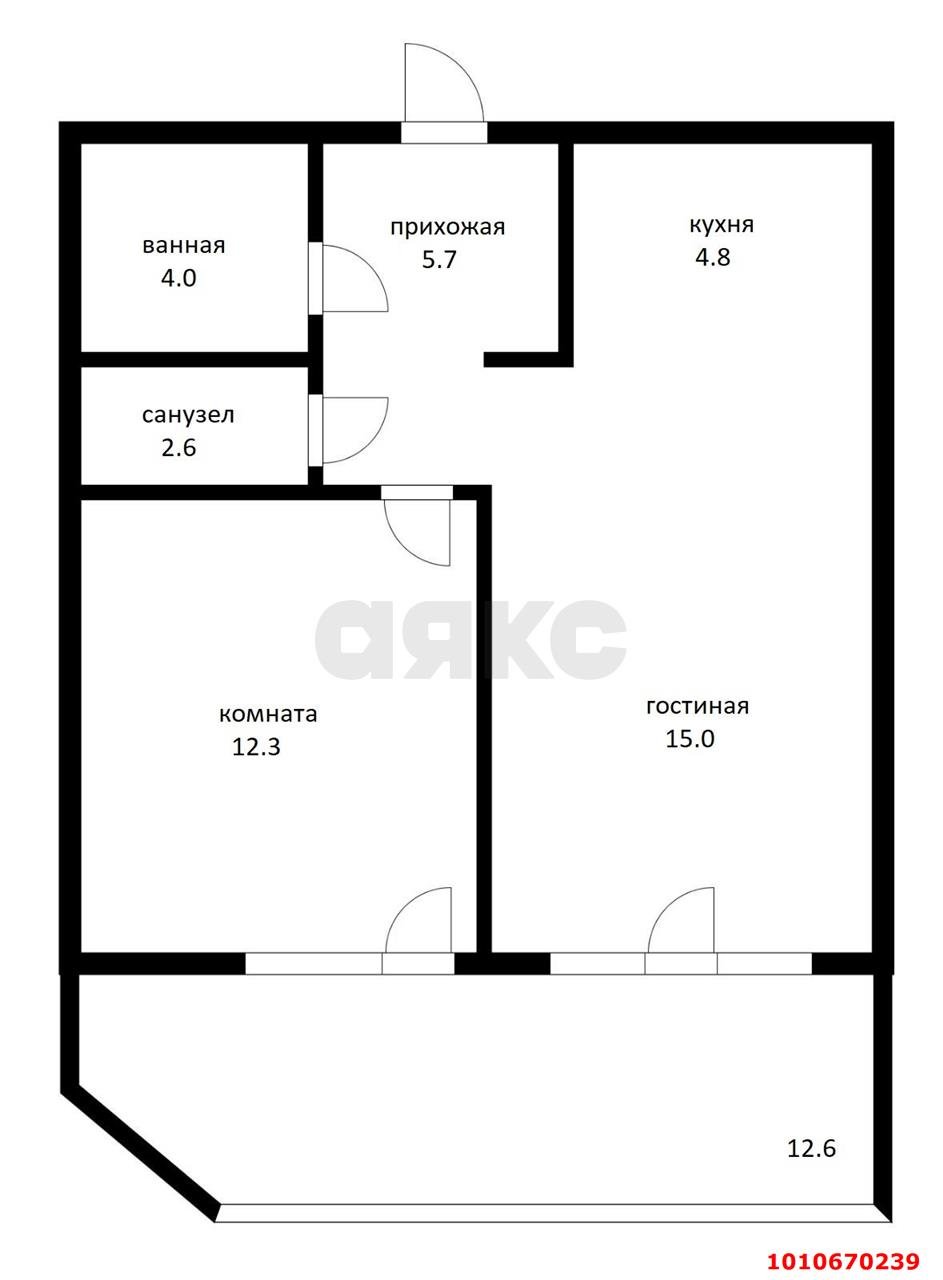 Фото №13: 2-комнатная квартира 50 м² - Краснодар, Калинино, ул. Кирилла Россинского, 6