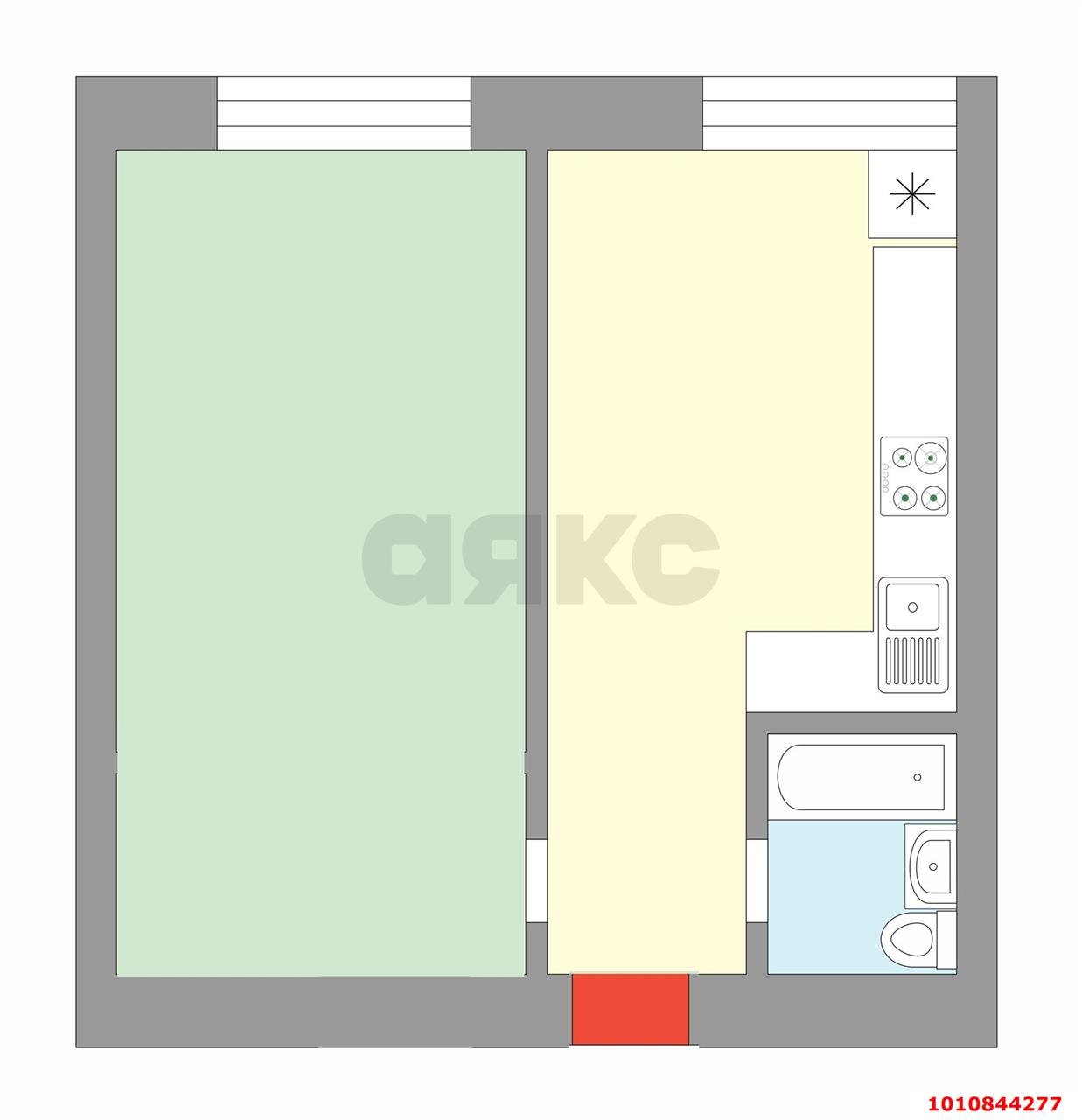 Фото №3: 1-комнатная квартира 29 м² - Краснодар, жилой комплекс Португалия, ул. Пиренейская, 2