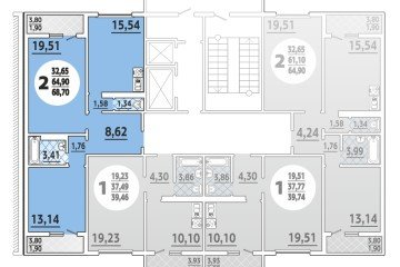 Фото №1: 2-комнатная квартира 68 м² - Краснодар, мкр. Восточно-Кругликовский, 