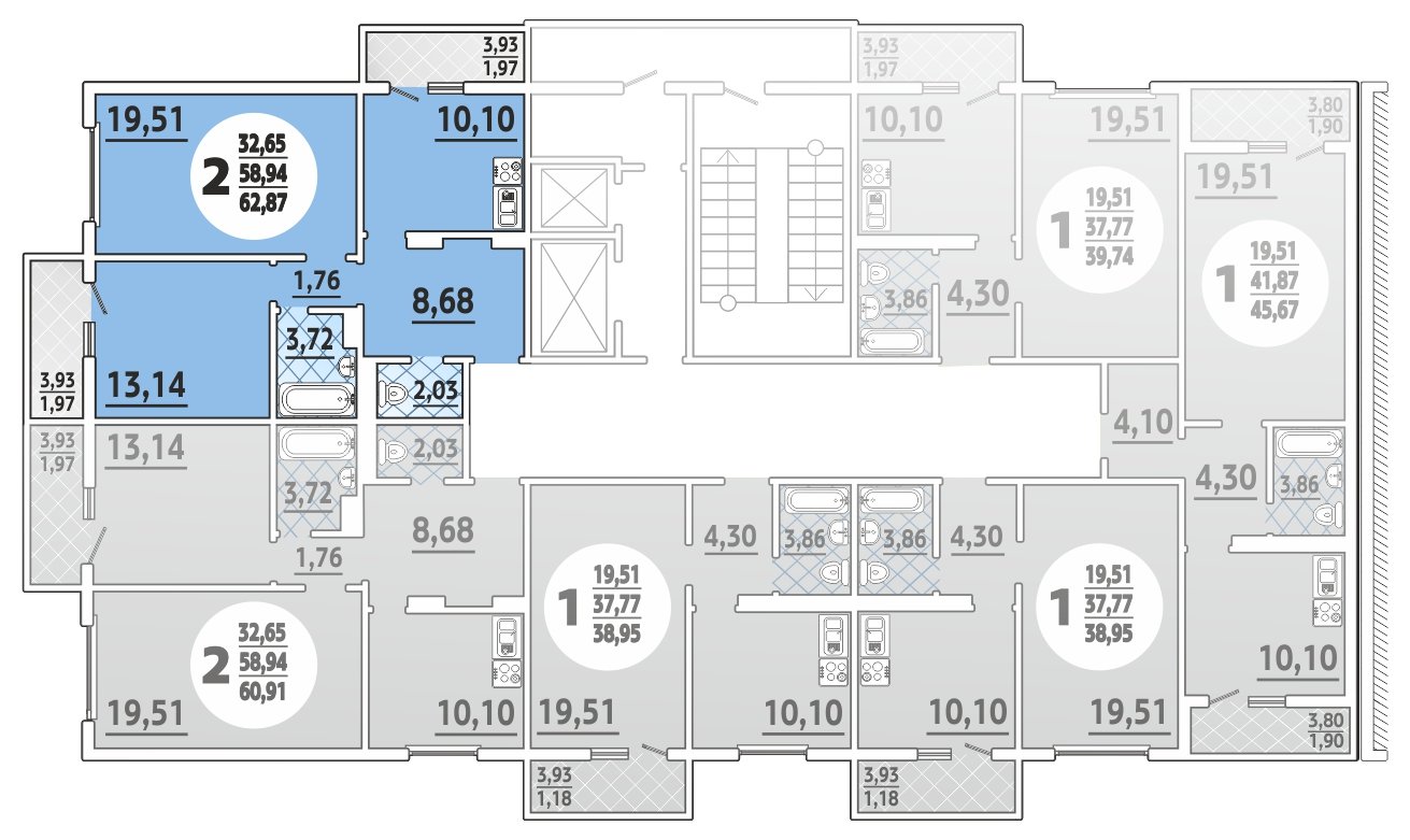 Фото №1: 2-комнатная квартира 62 м² - Краснодар, Восточно-Кругликовский, 