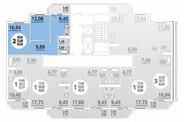 Фото №1: 2-комнатная квартира 53 м² - Краснодар, мкр. Восточно-Кругликовский, 