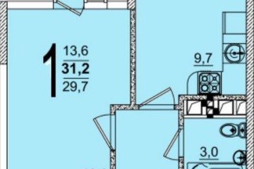 Фото №1: 1-комнатная квартира 31 м² - Краснодар, мкр. жилой комплекс Грани, ул. Западный Обход, 45к1