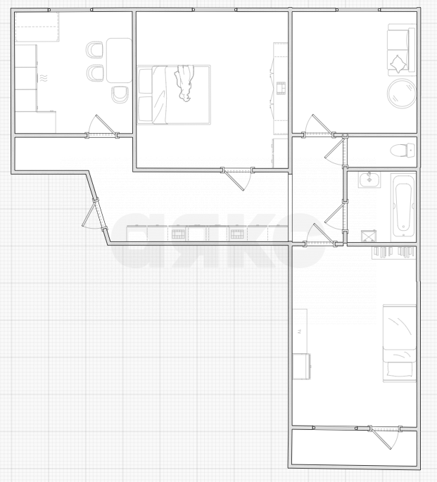 Фото №24: 3-комнатная квартира 64 м² - Тула, Зареченский территориальный округ, ул. Литейная, 32