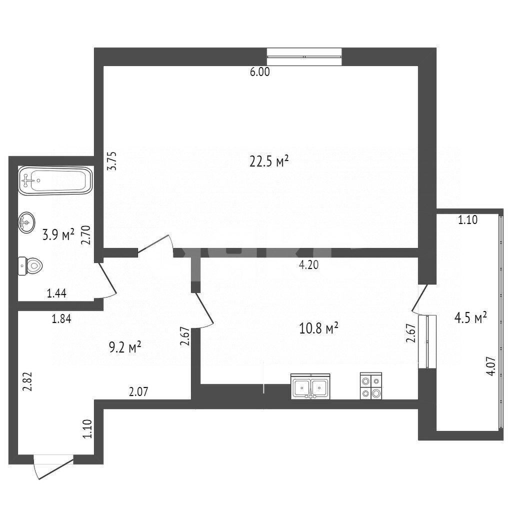 Фото №9: 1-комнатная квартира 46 м² - Темрюк, ул. Анджиевского, 47Ак3