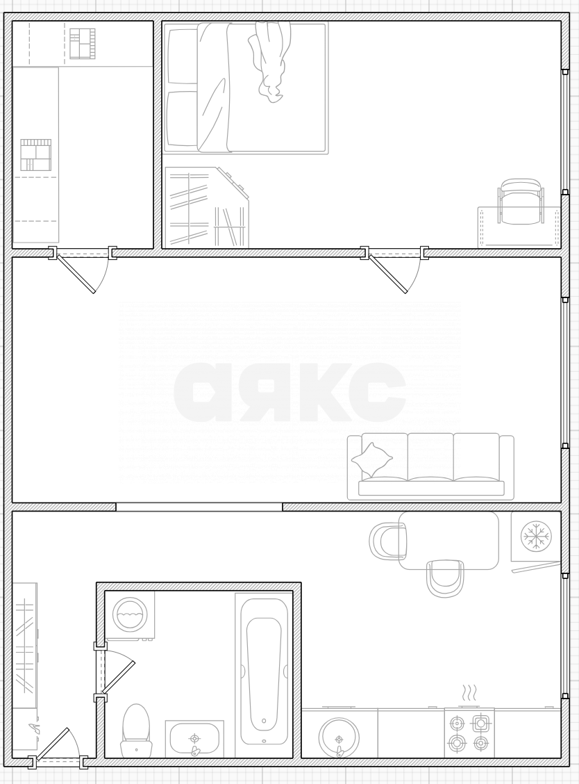 Фото №19: 2-комнатная квартира 43 м² - Тула, Центральный территориальный округ, ул. Николая Руднева, 60