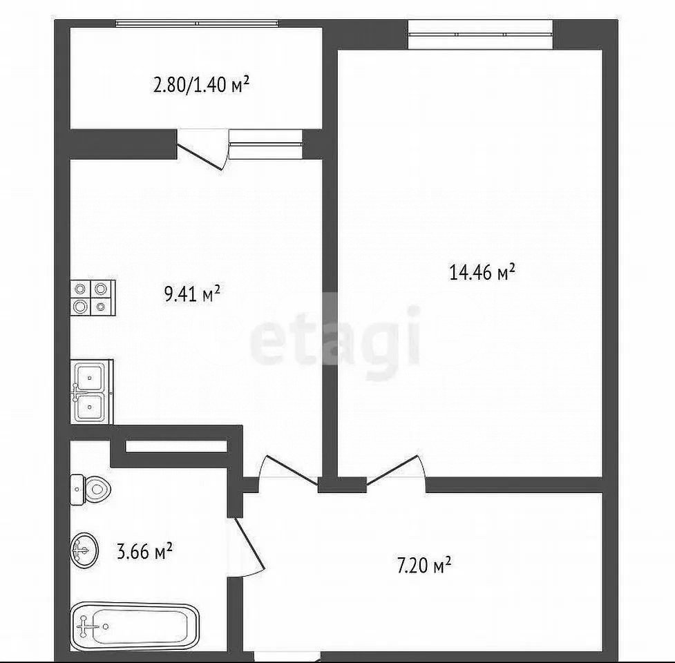 Фото №5: 1-комнатная квартира 36 м² - Ростов-на-Дону, жилой комплекс Современник, ул. Зорге, 11