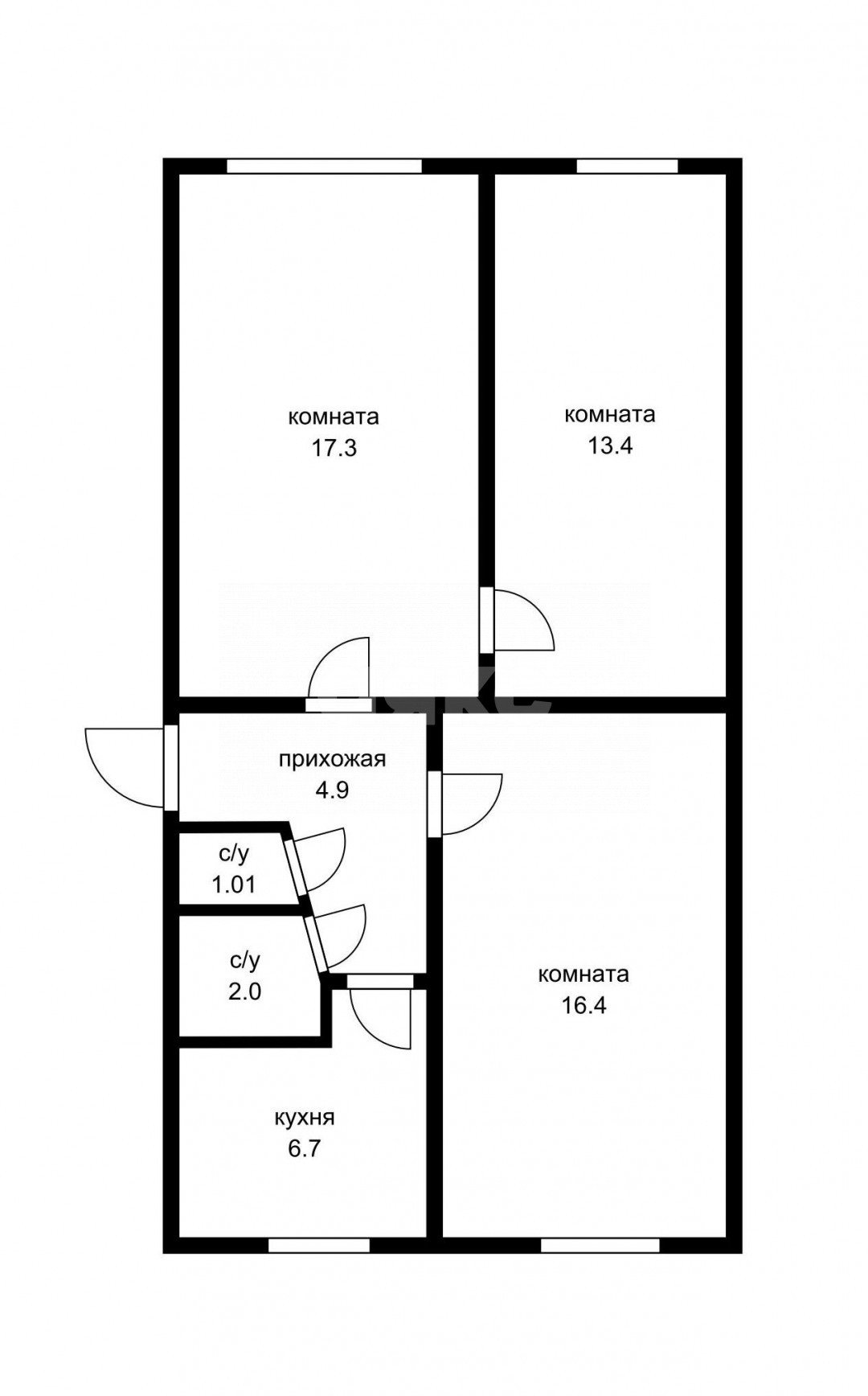 Фото №1: 3-комнатная квартира 62 м² - Геленджик, Толстый Мыс, ул. Гринченко, 38