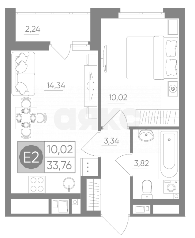 Фото №10: 1-комнатная квартира 33 м² - Тула, ЖК Пряничная Слобода, ул. Купцов Гречихиных, 12