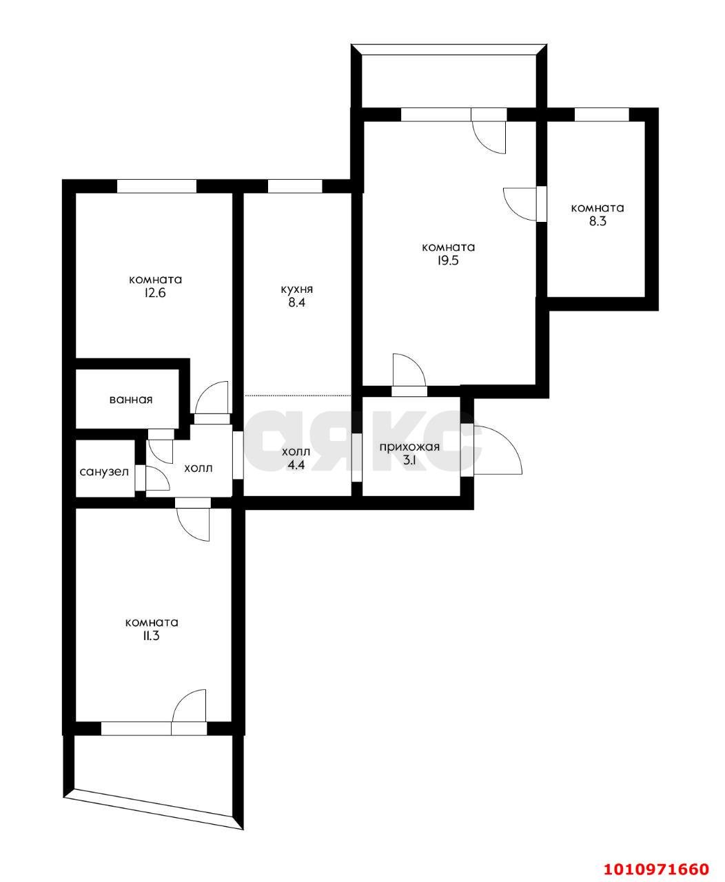 Фото №14: 3-комнатная квартира 80 м² - Краснодар, Гидростроителей, ул. Игнатова, 63