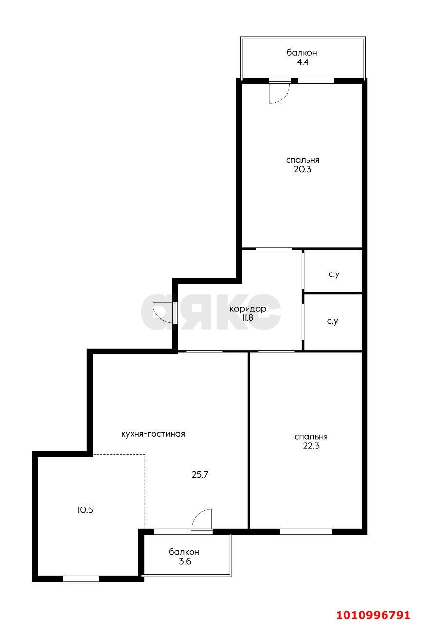 Фото №13: 3-комнатная квартира 110 м² - Краснодар, жилой комплекс Альпы, ул. Командорская, 6