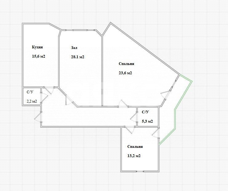 Фото №20: 3-комнатная квартира 102 м² - Геленджик, ул. Туристическая, 6к2