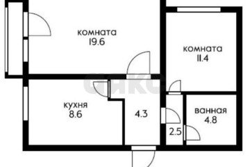 Фото №2: 2-комнатная квартира 53 м² - Краснодар, мкр. Гидростроителей, ул. Дмитрия Благоева, 9