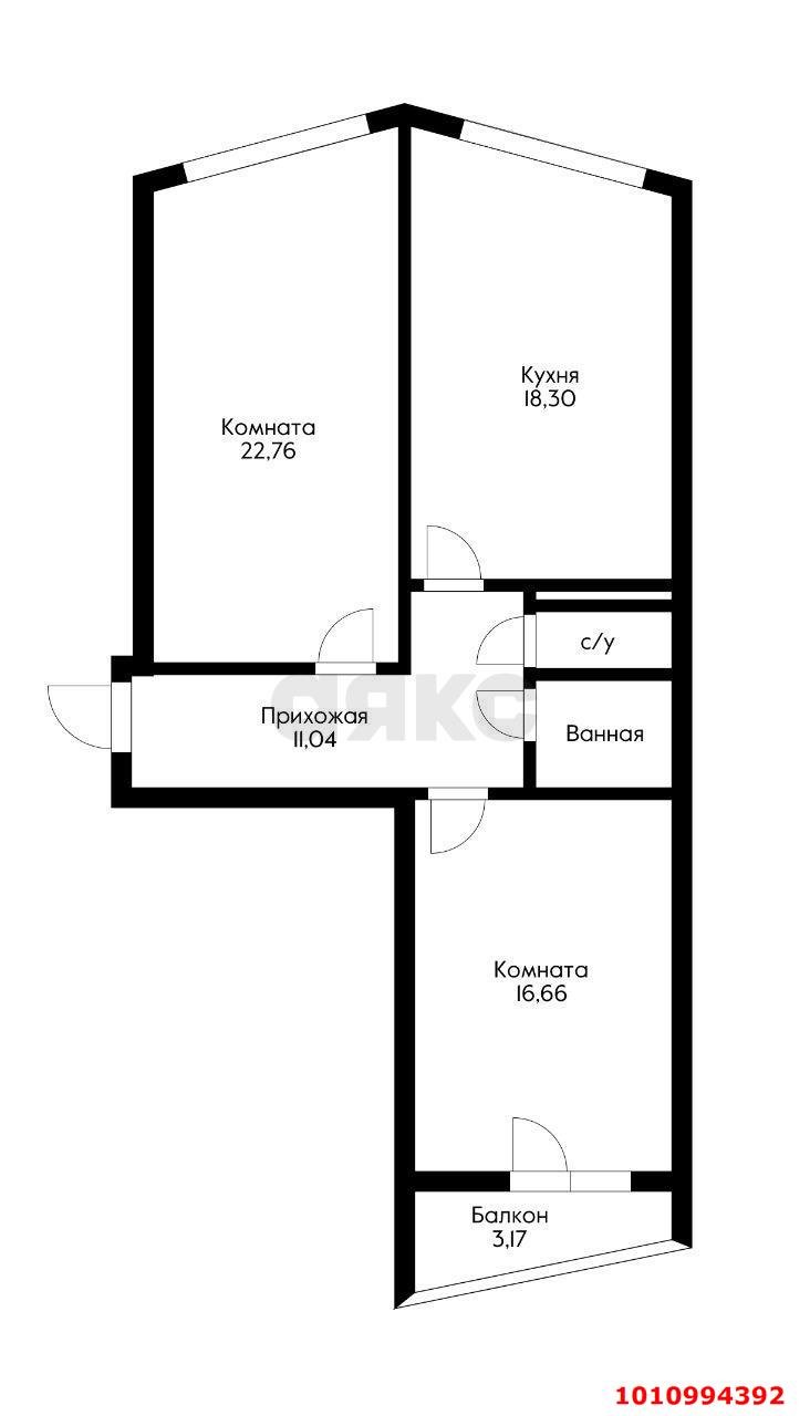 Фото №16: 2-комнатная квартира 77 м² - Краснодар, жилой комплекс Гарантия, ул. Восточно-Кругликовская, 42/3к2