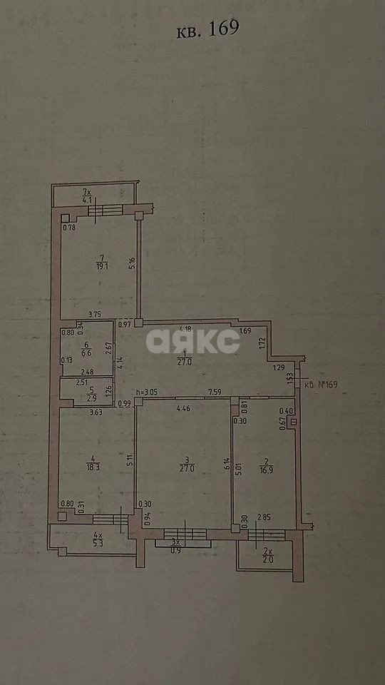 Фото №18: 3-комнатная квартира 118 м² - Ростов-на-Дону, Кировский, ул. площадь Гагарина, 6/87