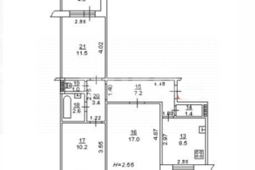 Фото №2: 3-комнатная квартира 62 м² - Ростов-на-Дону, мкр. 2-й, ул. Малиновского, 72/1