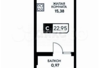 Фото №1: Студия 22&nbsp;м², 18/22&nbsp;эт. - Анапа, мкр. жилой комплекс Центральный, 