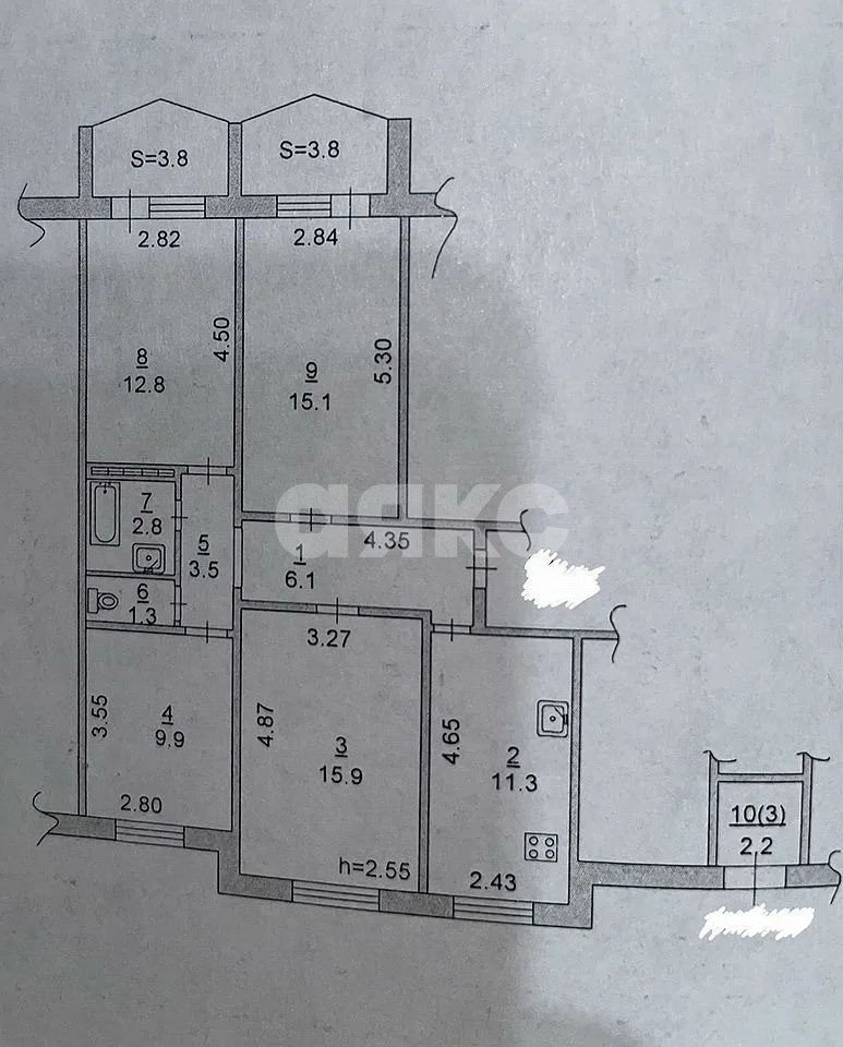 Фото №16: 4-комнатная квартира 90 м² - Ростов-на-Дону, Темерник, ул. Миронова, 2/1