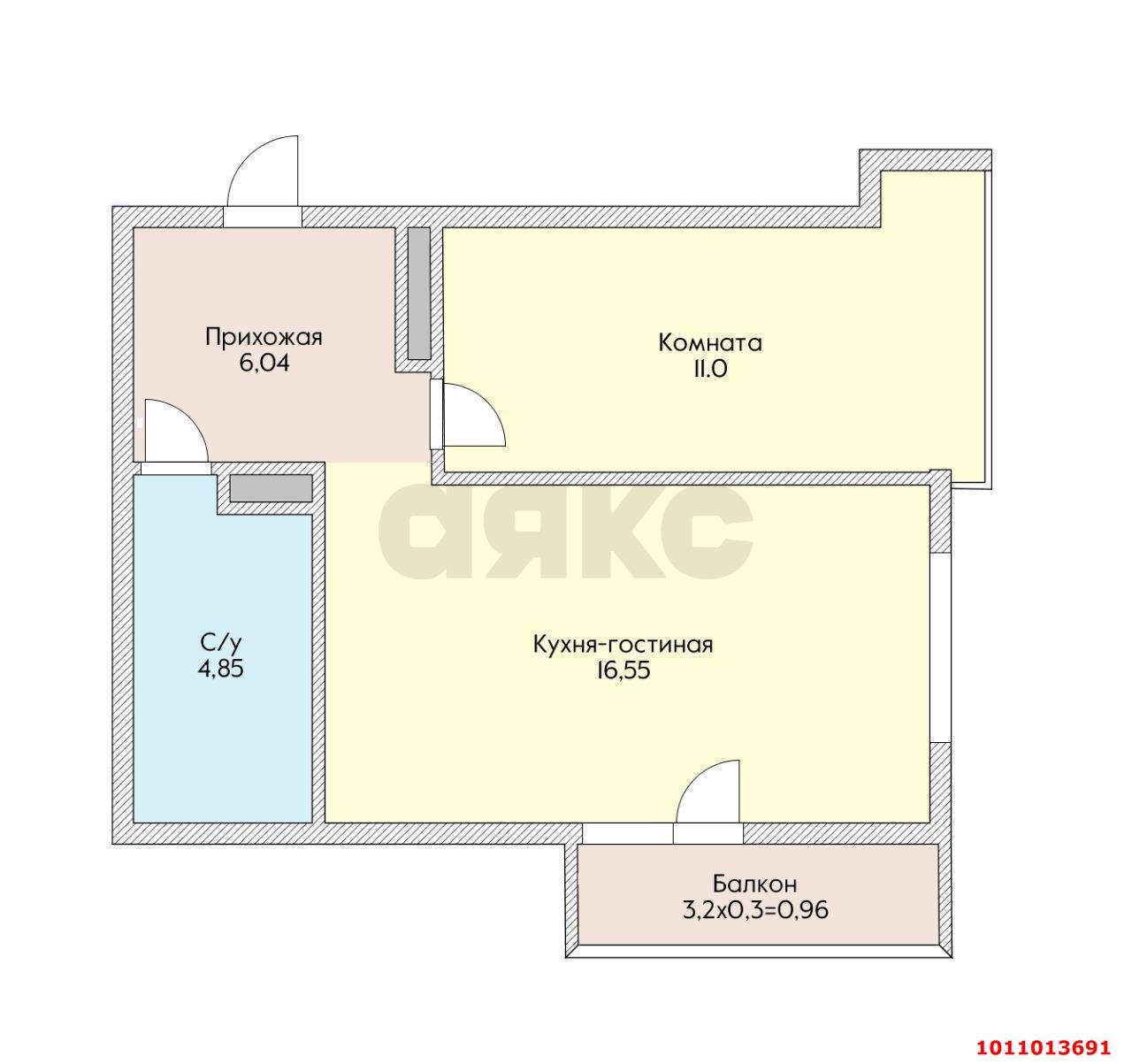 Фото №2: 1-комнатная квартира 37&nbsp;м², 16/17&nbsp;эт. - Краснодар, Прикубанский внутригородской округ, мкр. жилой комплекс Сармат, ул. Западный Обход, 65А