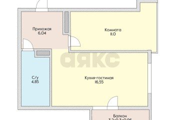 Фото №1: 1-комнатная квартира 35 м² - Краснодар, мкр. жилой комплекс Сармат, ул. Западный Обход, 65к1