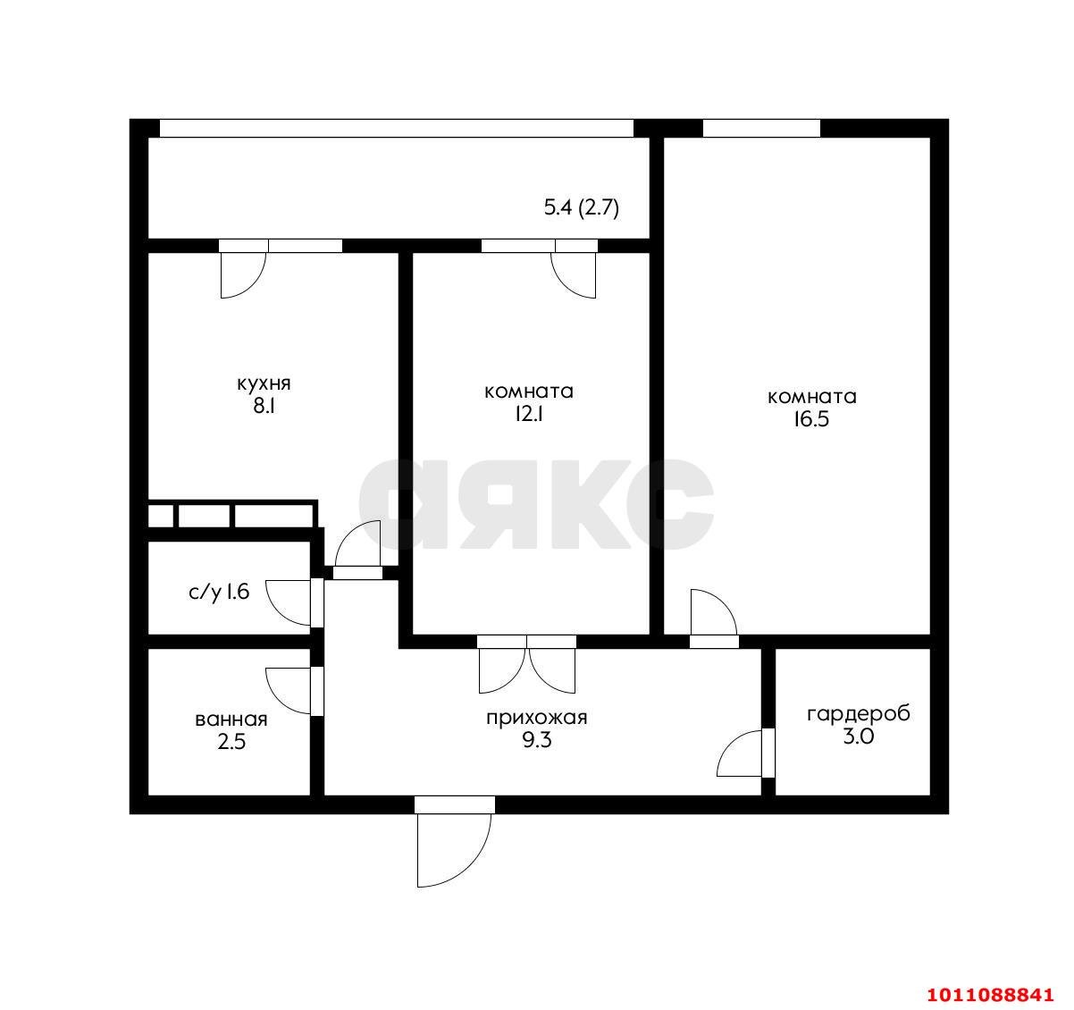 Фото №3: 2-комнатная квартира 55 м² - Краснодар, жилой комплекс Зеленодар, ул. 3-я Трудовая, 1/3