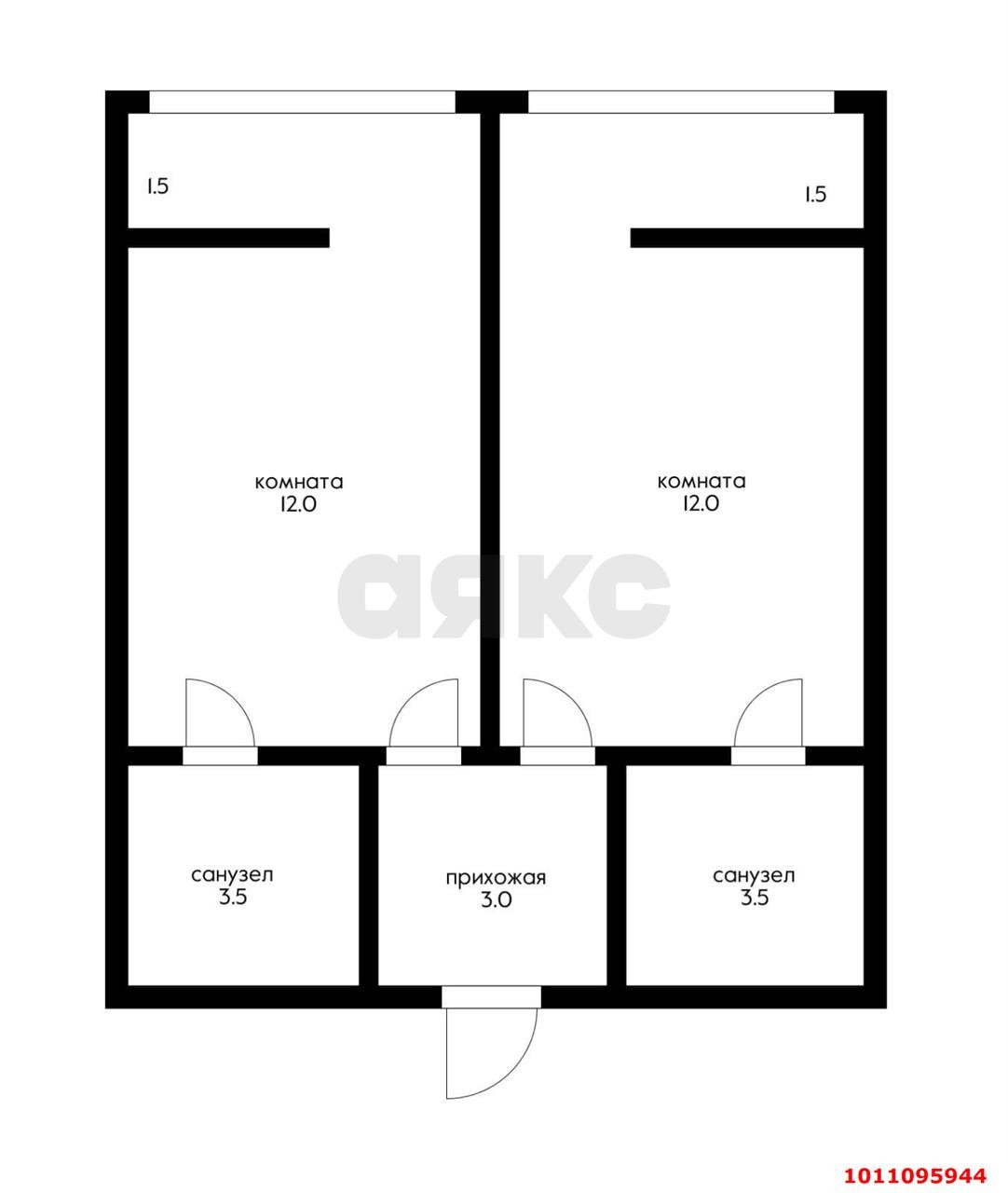 Фото №12: 1-комнатная квартира 41 м² - Краснодар, жилой комплекс Кремлёвские Ворота, ул. Кореновская, 2к1