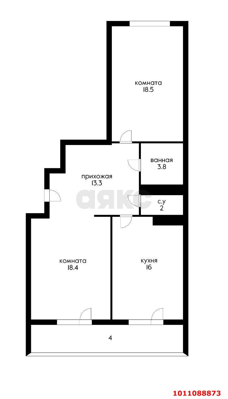 Фото №2: 2-комнатная квартира 79 м² - Краснодар, Центральный, ул. Октябрьская, 181/2