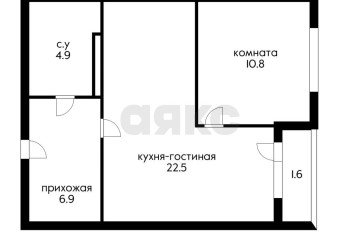 Фото №2: 1-комнатная квартира 48 м² - Краснодар, ж/р Новознаменский, ул. Войсковая, 4к8