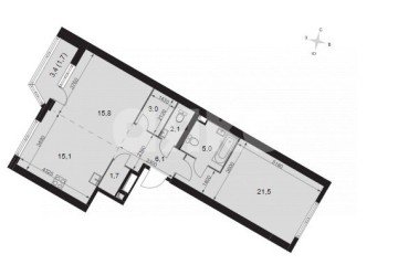 Фото №1: 3-комнатная квартира 72 м² - Москва, мкр. ЖК Архитектор, ул. Академика Волгина, 2