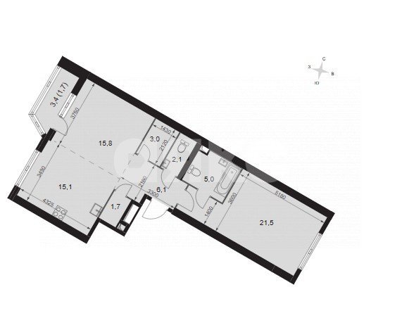 Фото №1: 3-комнатная квартира 72 м² - Москва, ЖК Архитектор, ул. Академика Волгина, 2