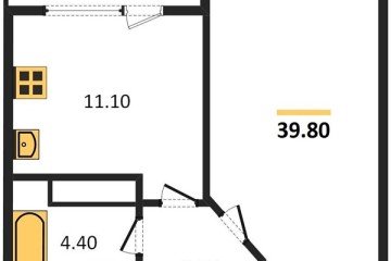 Фото №1: 1-комнатная квартира 38 м², 24/24 эт. - Краснодар, мкр. ЖК Все Свои Вип, ул. Колхозная, 5/2